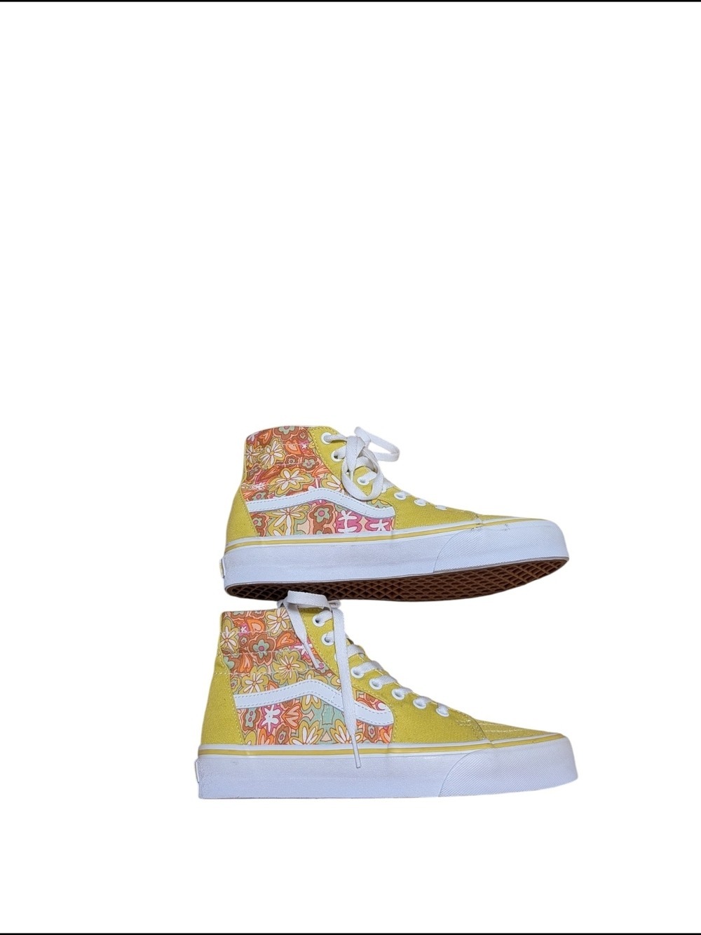 Vans Yellow High Top Sneakers Women's Size 9 - Picture 6 of 10